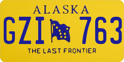 AK license plate GZI763