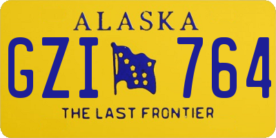 AK license plate GZI764