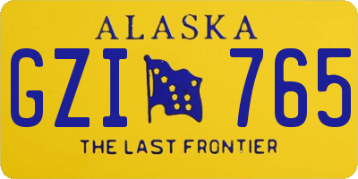 AK license plate GZI765