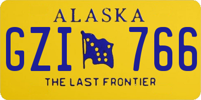AK license plate GZI766