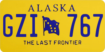 AK license plate GZI767