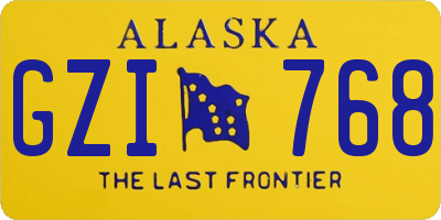 AK license plate GZI768