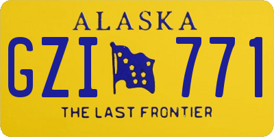 AK license plate GZI771