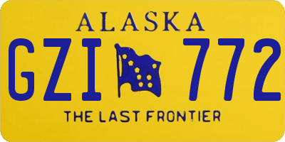 AK license plate GZI772