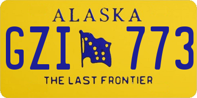 AK license plate GZI773