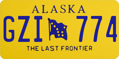 AK license plate GZI774