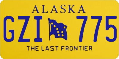 AK license plate GZI775