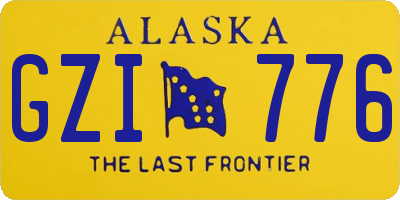 AK license plate GZI776