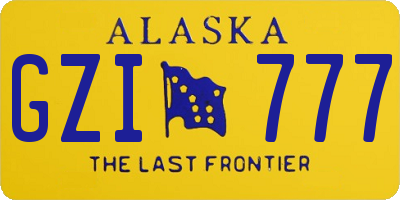AK license plate GZI777