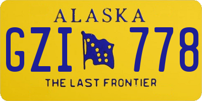 AK license plate GZI778