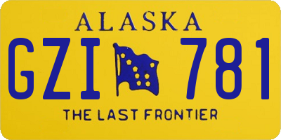 AK license plate GZI781