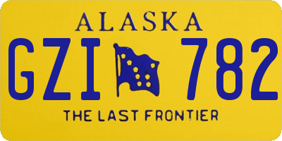 AK license plate GZI782