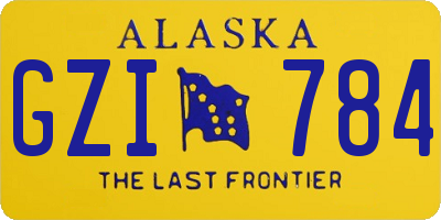 AK license plate GZI784