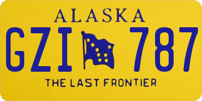AK license plate GZI787