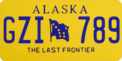 AK license plate GZI789