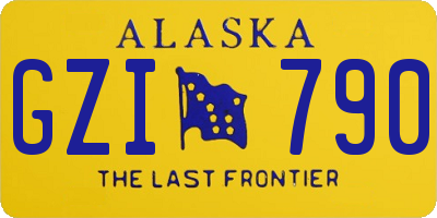 AK license plate GZI790
