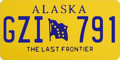 AK license plate GZI791