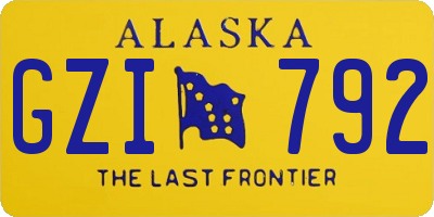 AK license plate GZI792
