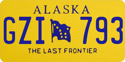 AK license plate GZI793
