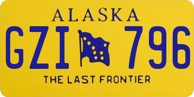 AK license plate GZI796