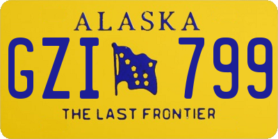 AK license plate GZI799