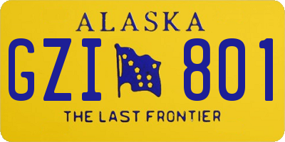 AK license plate GZI801