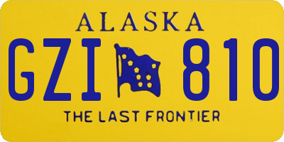 AK license plate GZI810