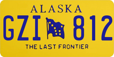 AK license plate GZI812