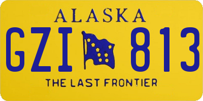 AK license plate GZI813