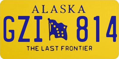 AK license plate GZI814