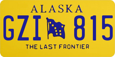 AK license plate GZI815