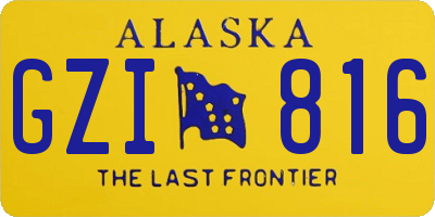 AK license plate GZI816