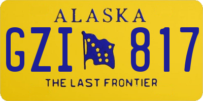 AK license plate GZI817