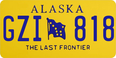 AK license plate GZI818