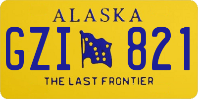 AK license plate GZI821