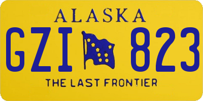 AK license plate GZI823