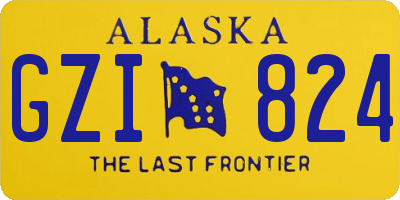 AK license plate GZI824