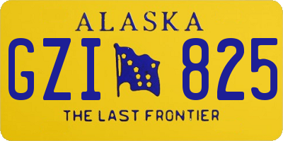 AK license plate GZI825