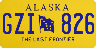 AK license plate GZI826