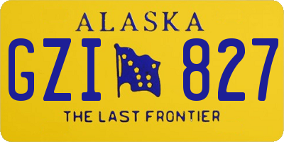 AK license plate GZI827