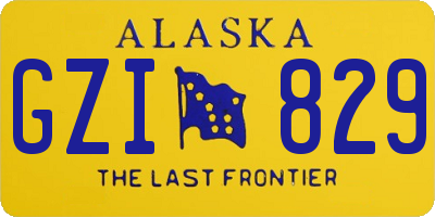 AK license plate GZI829