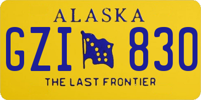 AK license plate GZI830