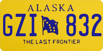 AK license plate GZI832