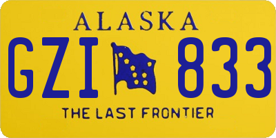 AK license plate GZI833