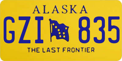 AK license plate GZI835