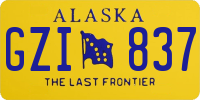 AK license plate GZI837