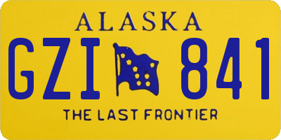 AK license plate GZI841