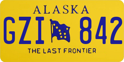 AK license plate GZI842