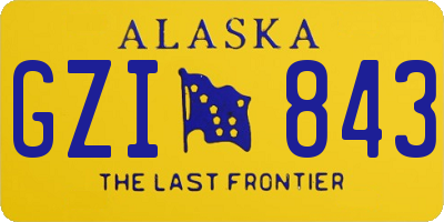 AK license plate GZI843