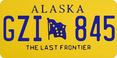 AK license plate GZI845